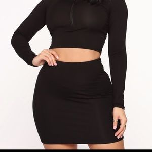 Chicago Skirt Set - Black